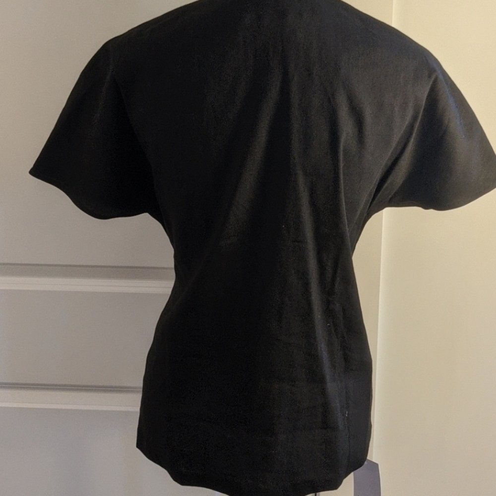 NEW Mm LaFleur Black Stretch Linen Top - w/Tags, Hard To Find! - Picture 2 of 5